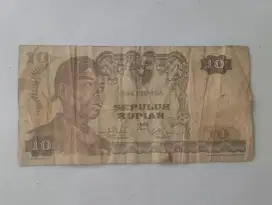 UANG KERTAS KUNO 10 RUPIAH 1968 (COLLECTOR ONLY)