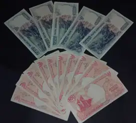 15 Lembar Uang 100 dan 1.000 Lawas