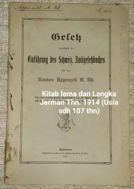 Buku kuno Jerman cetakan thn. 1914