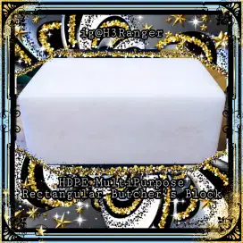 Talenan Tebal Putih Nylon Butcher's Block 10x16x25cm CNC Part Bubut