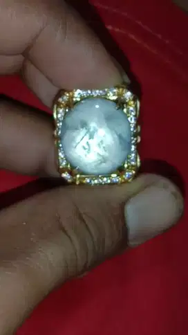 Natural white sapphire star