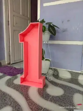 Angka ultah standing styrofoam balon ulang tahun