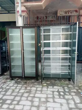 Rak sepatu kaca es t.130 sidoarjo