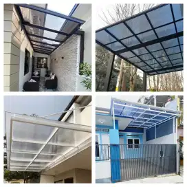 Kanopi Polycarbonate, atap transparan , kanopi bening