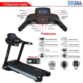 Alat fitnes treadmill elektrik TL 199 big