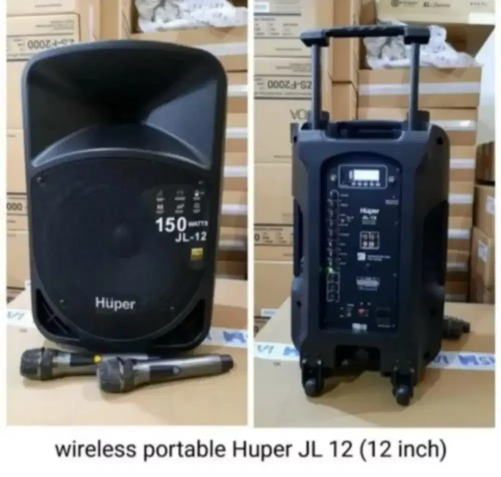 Speaker Karaoke Portabel Huper 12 inci JL- 12