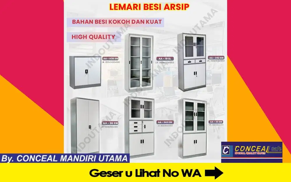Filling Lemari Arsip Dokumen Loker locker besi Cabinet baru bekas Sled