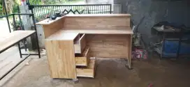 Meja kasir full kayu