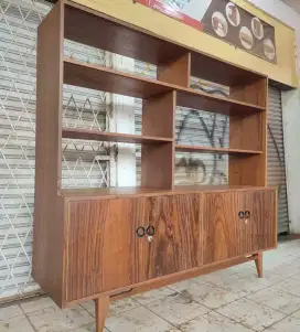 Lemari.Buku Partisi Jengki Antik Jati Tua Solid Anti Rayap Berkualitas