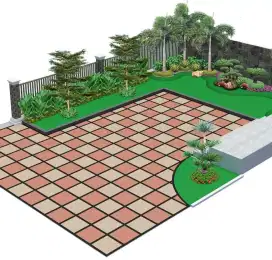 Ampyangan batu sikat taman kolam ikan Sidoarjo Gresik Surabaya
