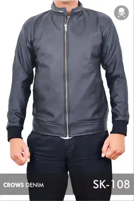 Jaket Kulit Black Zip Style – SK108