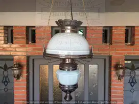 Lampu gantung teras klasik kuningan