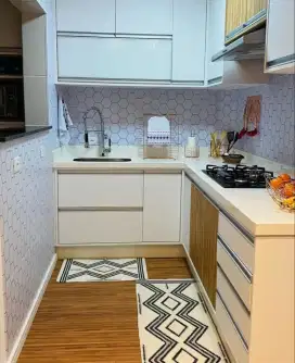 Kitchen set finishing hpl,interior dapur,kabinet dapur,meja minibar