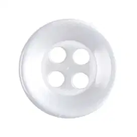 10 Pcs Kancing Resin Putih 11mm 1,1cm 4 Lubang Pakaian Kemeja Baju Hem
