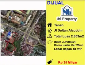 Dijual Tanah jalan poros sultan alauddin dekat pettarani