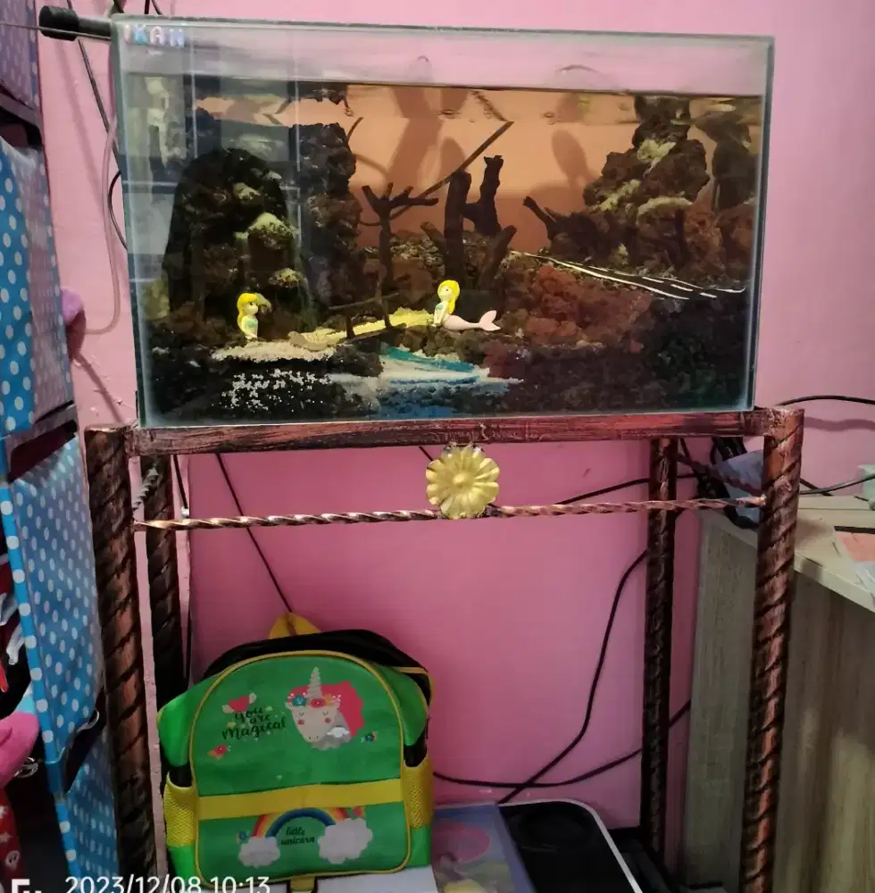 aquascape air terjun 50×25×30 + Rak