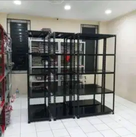 Rak besi siku lubang serbaguna siap kirim