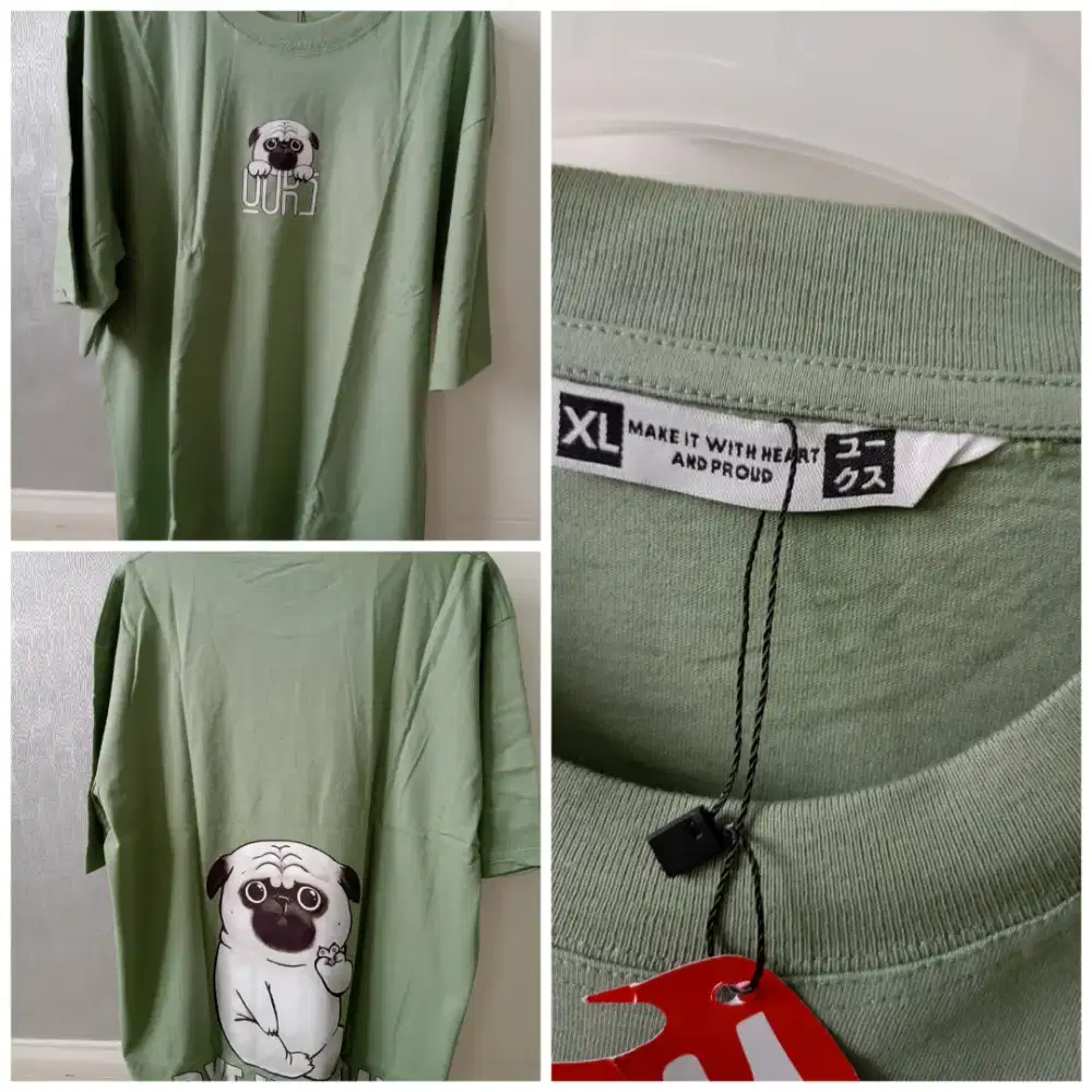 255. Kaos Hijau Sage Dog