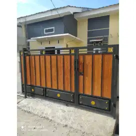 Pagar besi motif kayu