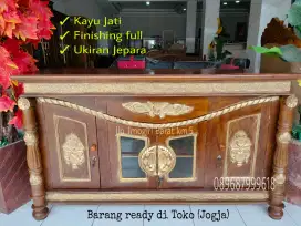 READY Bifet Panjang 2 meter Mewah Jati Ukir Jepara - GRATIS ONGKIR