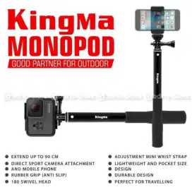 Monopod Kamera Kingma Action Cam Camera Smartphone