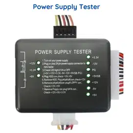 Power Supply Tester Support Power SATA IDE Floppy Disk Tegangan Arus