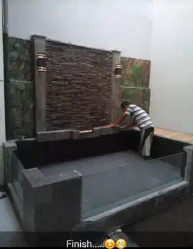 Kolam yang di rancang sesuai dengan keinginan dan imajinasi kita