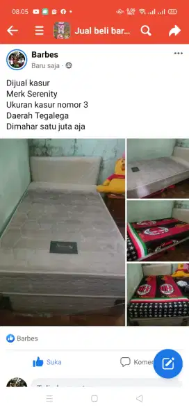 Kasur Merk: Serenity
Kasur nomor: 3