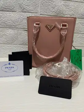 Tas tote prada small brushed alabastro