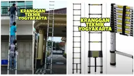 (KRANGGAN TEKNIK)tangga teleskopik 6 meter tangga lipat alumunium