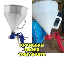 (KRANGGAN TEKNIK)spray gun cat tekstur semen air hooper gun kamprot