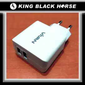 Adaptor Charger Vivan - USB Adapter Charger - Dual Usb Charger 5V 2.4A