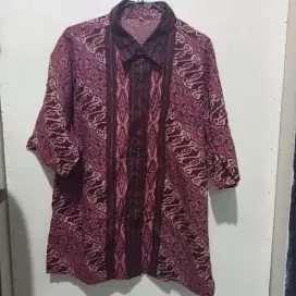 Kemeja Batik Pria Lengan Pendek / Baju Batik Pria Kerah Lengan Pendek