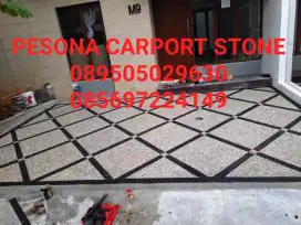 Carport batu koral sikat