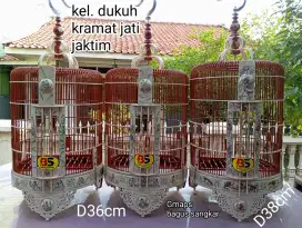 Sangkar bambu lapis acrilic lukis spesial