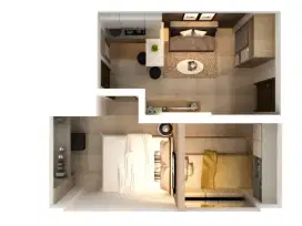 Disewakan Apartemen Gunawangsa Manyar Tower B full furnish minimalis