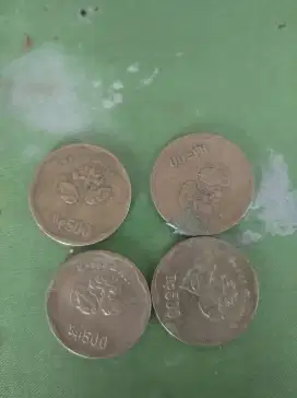 Uang koin jadul lama 500 melati tahun 1991 sampai 1992