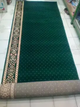 Karpet Masjid Almira Hijau dan Merah Bisa Costum Ukuran