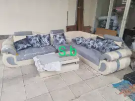 Sofa tamu sudut minimalis kursi tamu