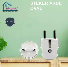 Steker Colokan Listrik Model Bulat / Steker Arde Oval