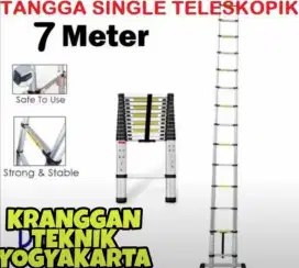 (KRANGGAN TEKNIK)tangga teleskopik panjang 7 m tangga lipat alumunium