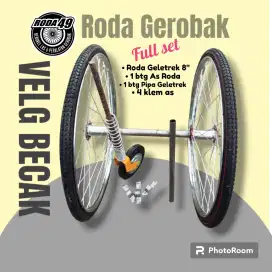 Roda Gerobak velg Becak ring 28 FullSet