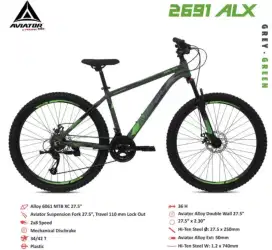 Sepeda MTB Aviator 2691 ALX frame Aloy speed 2x8 masih dalam kotak