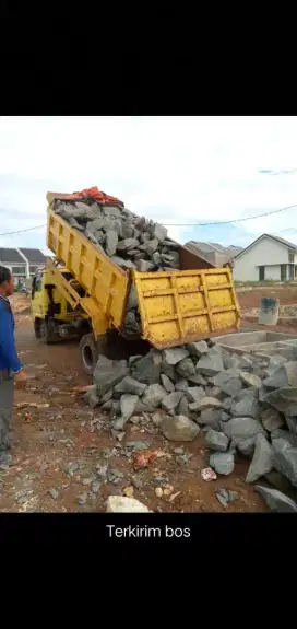 Limestone basecourse batu belah kali sirtu sirdam split makadam pasir