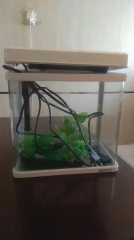 Di jual Aquarium mini ada lampunya