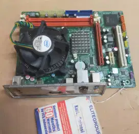 Mother DDR3 ECS G41 + procesor dual-core + fan , blackplate.