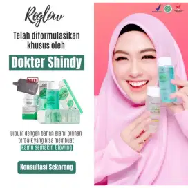 REGLOW SKINCARE DR SHINDY ASLI & HALAL PENCERAH WAJAH ALAMI - MS GLOW