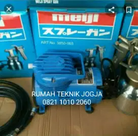 (RUMAH TEKNIK JOGJA)mesin mini kompresor MEIJI,komplit spet,selang