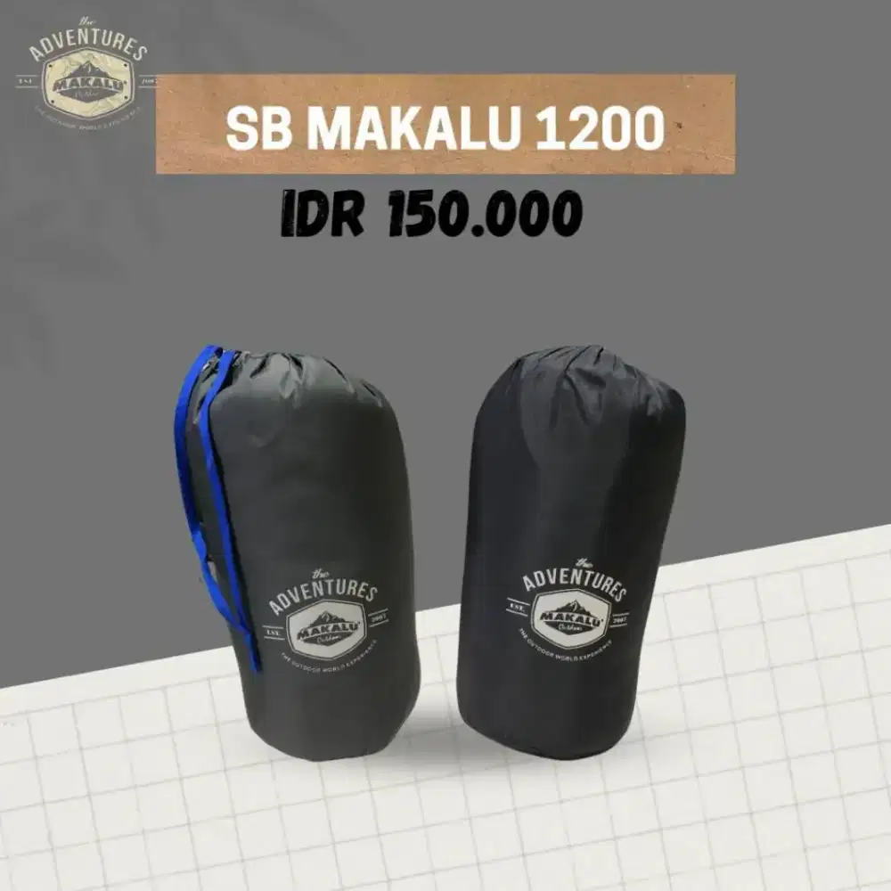 SLEEPING BAG MAKALU ALPINE LITE 1000 INNER DACRON MODEL TIKAR