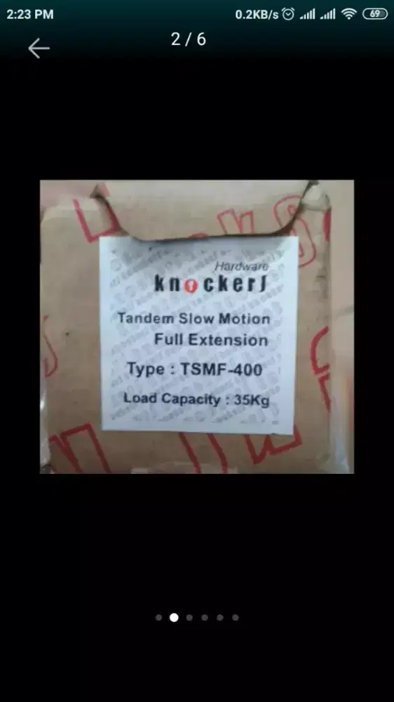 Rell laci 40cm merk Knockers Slowmotion bahan tebal